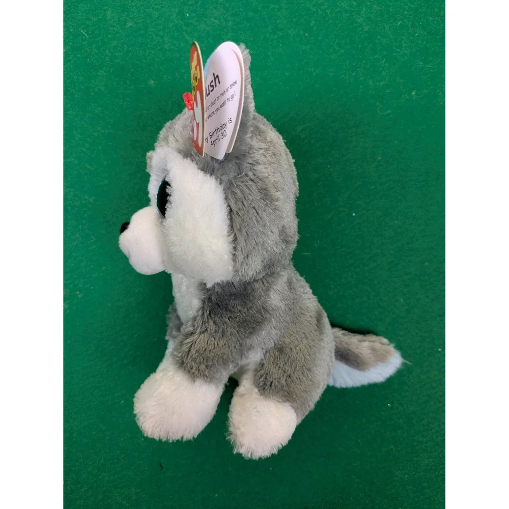 Ty Beanie Boos Slush Husky Gray White Blue Sled Dog‎ Plush 6